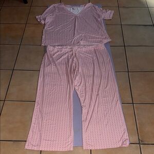 Pajar Pink Cozy Ribbed Pajama Set 90